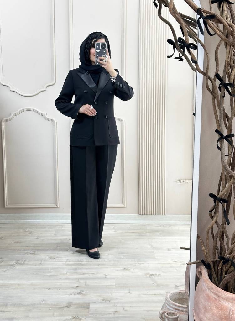 کت و شلوار ساتن مدل سایدا