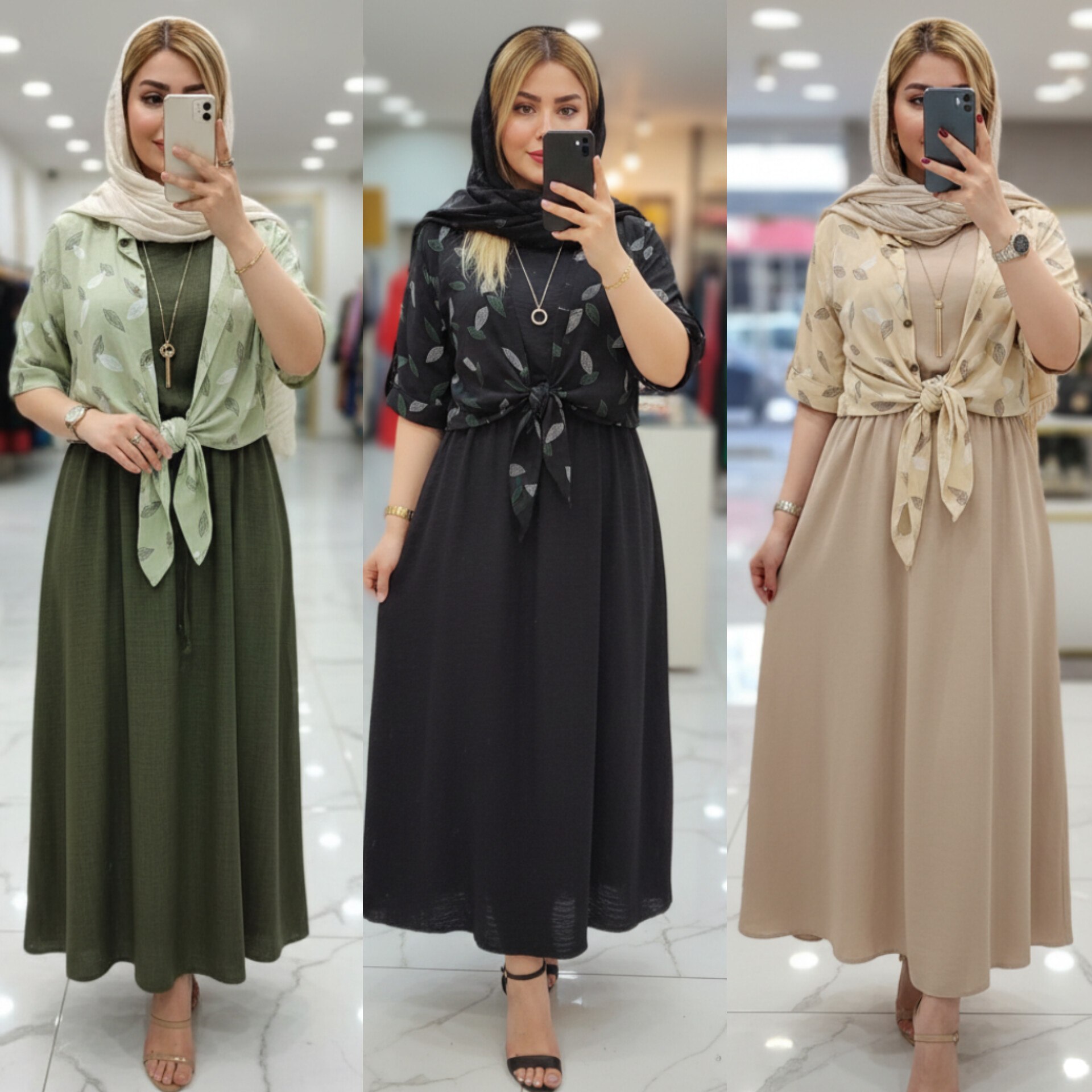 ست شومیز گره ای و سارافون شایلی