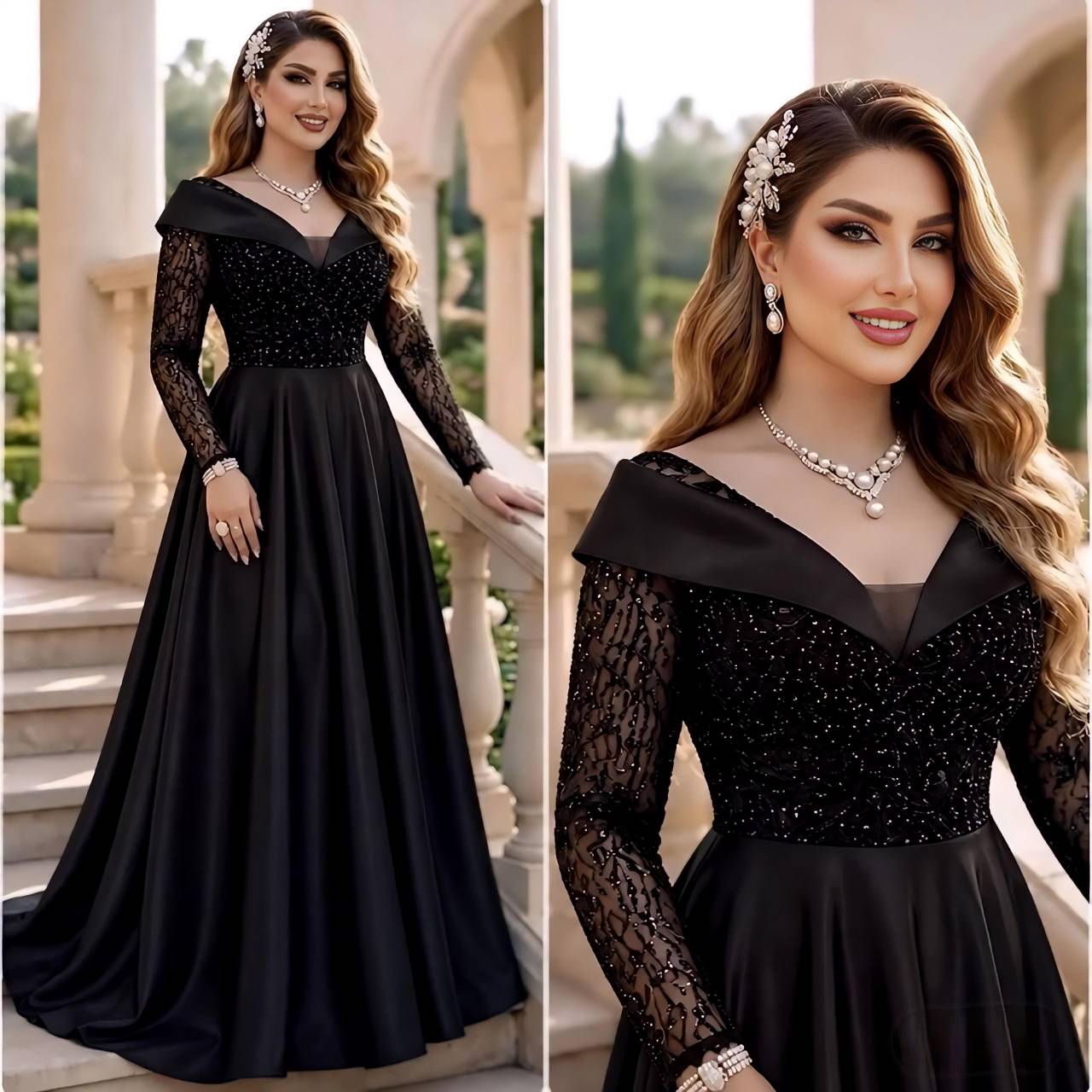 پیراهن ماکسی مجلسی مدل نگارین
