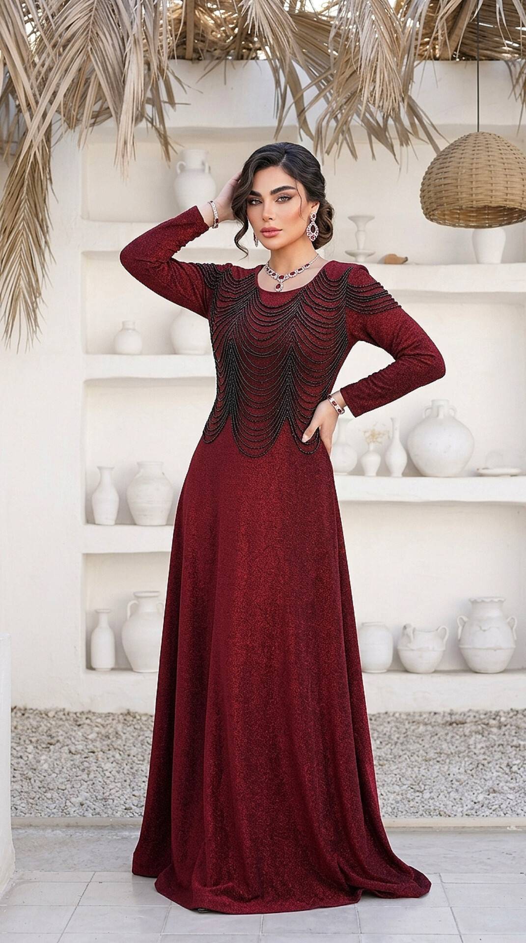 پیراهن ماکسی مجلسی لمه مدل روناک