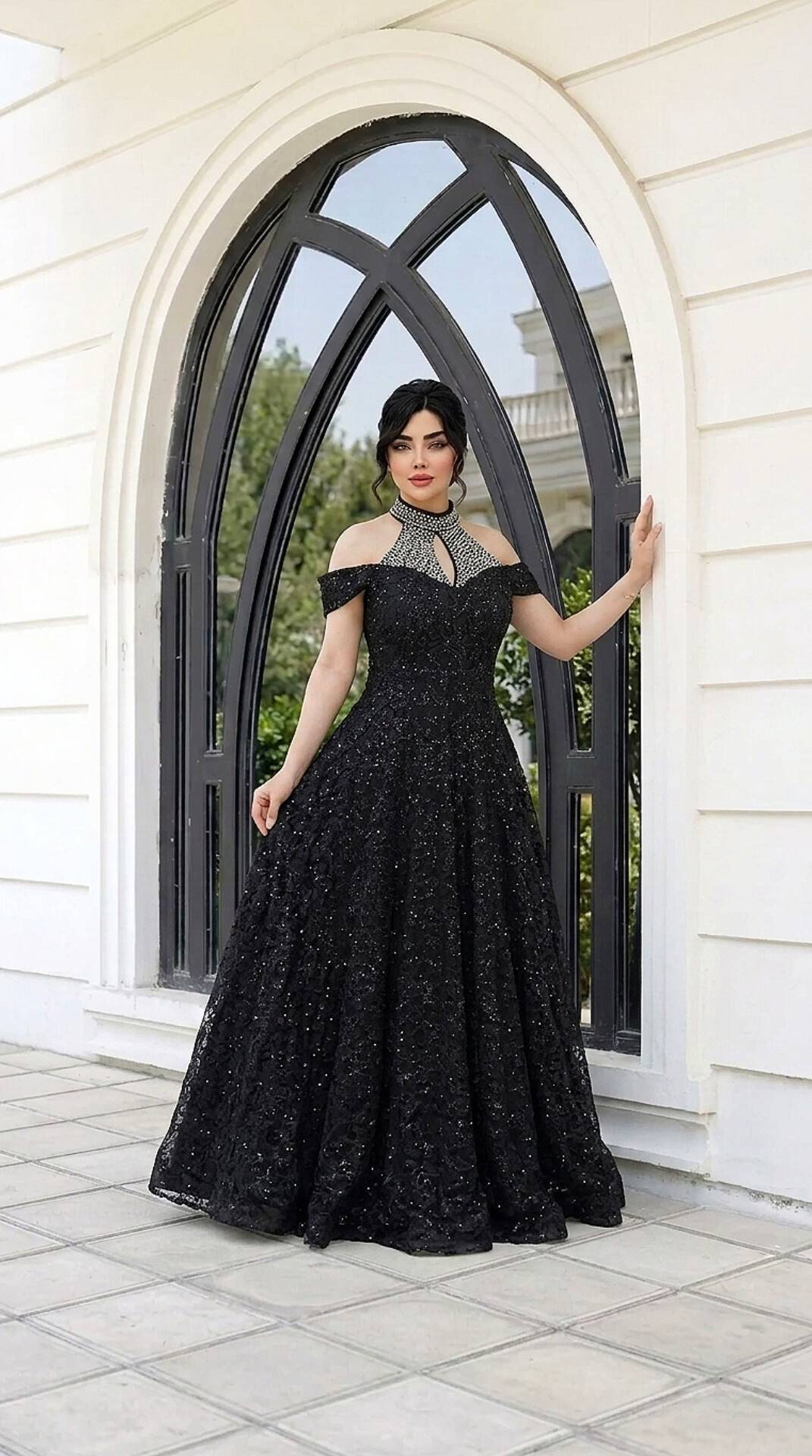 پیراهن ماکسی مجلسی مدل روژین