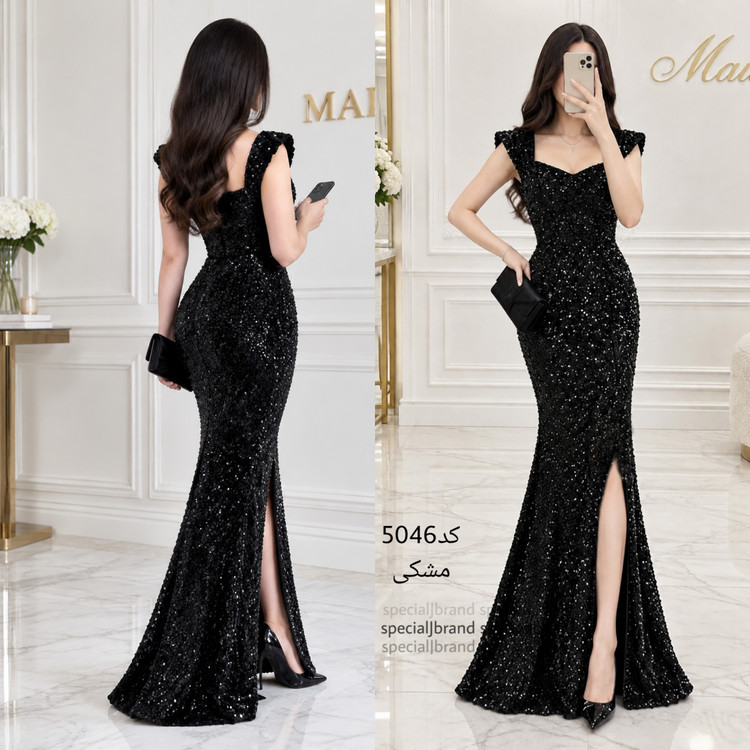 پیراهن ماکسی مجلسی مدل روشنا