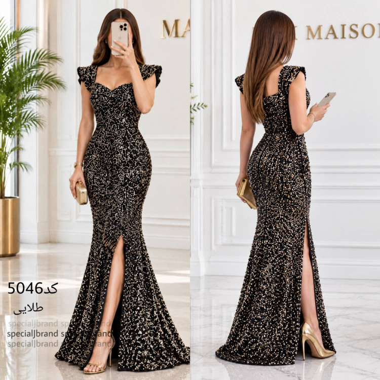 پیراهن ماکسی مجلسی مدل روشنا