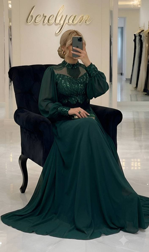 پیراهن ماکسی مجلسی مدل زمرد