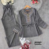 تونیک و شلوار پاییزه مخمل مدل شرمین