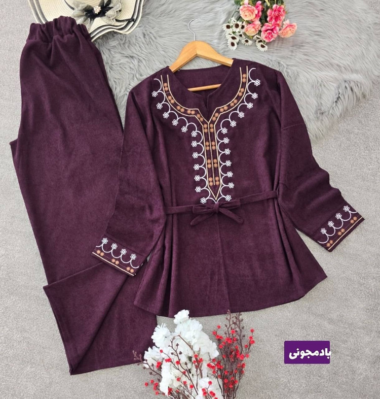 تونیک و شلوار پاییزه مخمل مدل شرمین