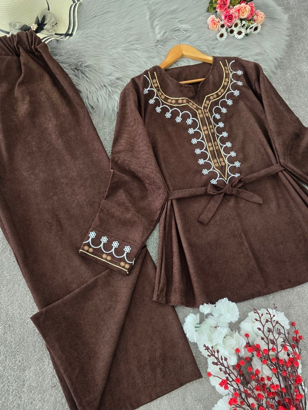 تونیک و شلوار پاییزه مخمل مدل شرمین