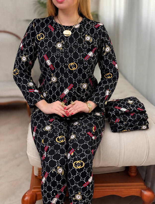 بلوز شلوار مخمل گوچی